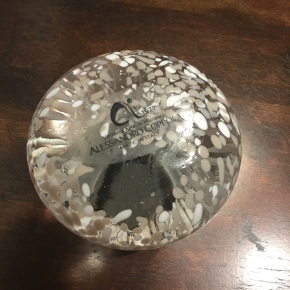 Italian Handblown Murano Glass Mushroom Paperweight by Alessandro Coppola-NEW - Picture 1 of 8
